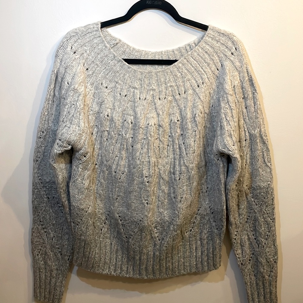 Black House White Market cozy ombré grey sweater